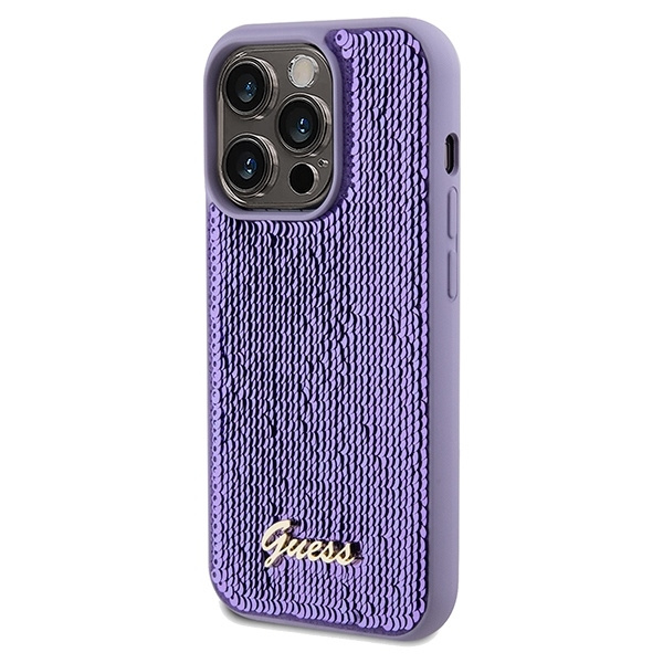 Guess Mobilskal till iPhone 14 Pro Max MagSafe Sequin Script Metal