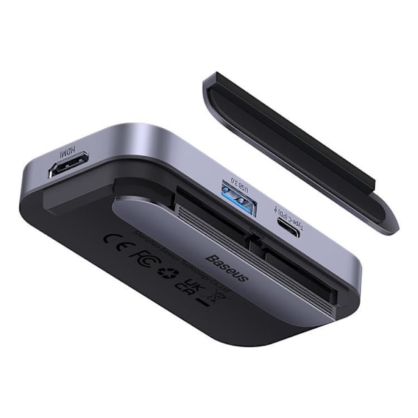 Baseus 6in1 Universal HUB USB-C - Mörk Grå Svart