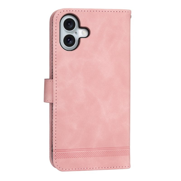 DIERFENG DF-03 iPhone 17 Plånboksfodral Konstläder - Rosa