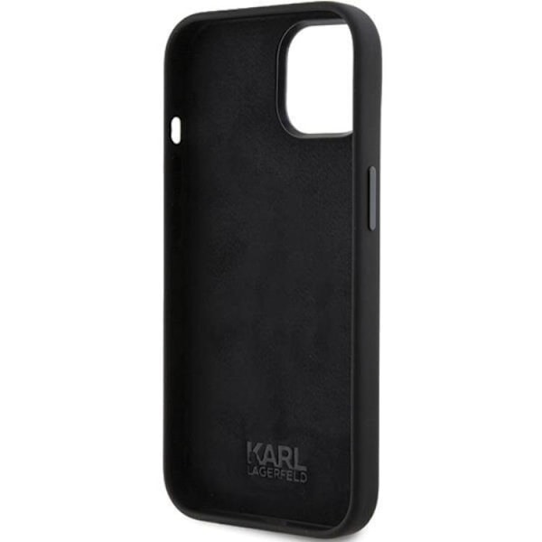 Karl Lagerfeld iPhone 15/14 Plus Mobilskal Silikon Karl&Choupette Svart