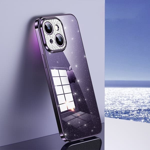 SULADA Mobilskal till iPhone 14 Plus TPU med Rhinestone Glitter - Lila