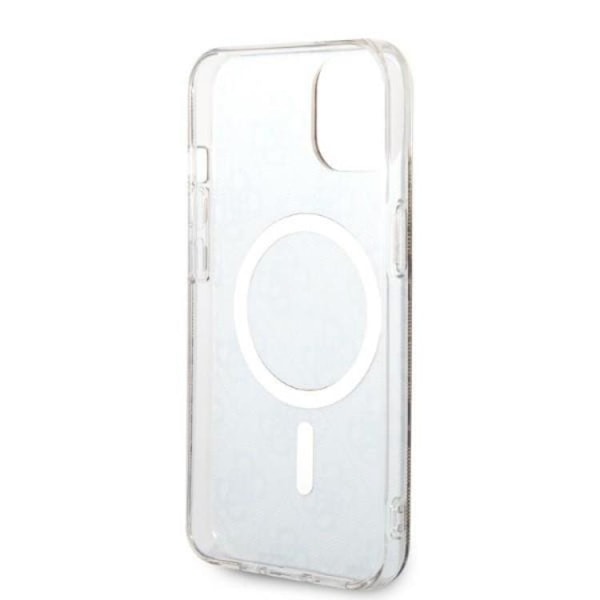 GUESS iPhone 14 Plus Magsafe Skal Print + Trådlös Laddare - Brun