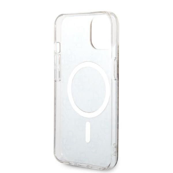 GUESS iPhone 14 Plus Magsafe Skal Print + Trådlös Laddare - Brun Brun