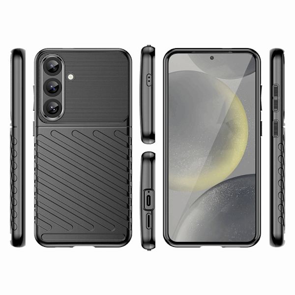 Telefontaske til Galaxy S25 Plus Thunder Armored - Sort Black