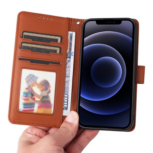 BETOPNICE iPhone 12 mini Plånboksfodral - Avtagbart Konstläder - Brun