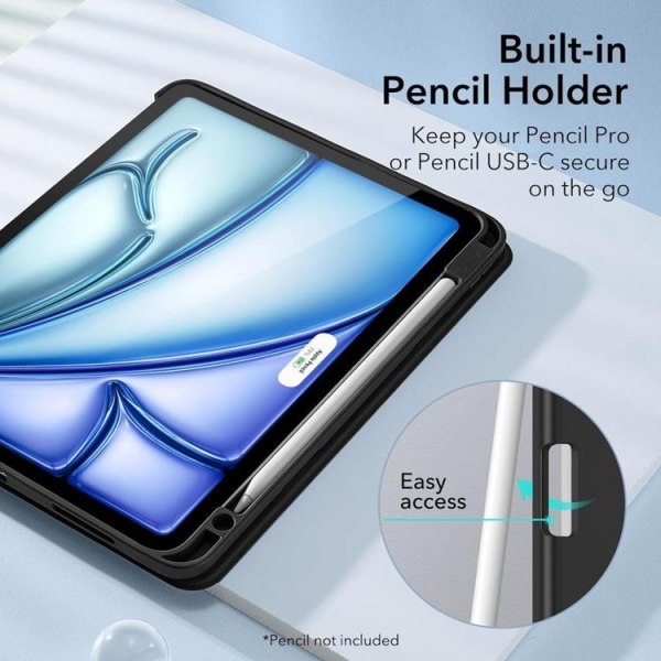 ESR iPad Air 10.9 4/5/(2020/2022)/11(2024) Case Rebound Pencil Black