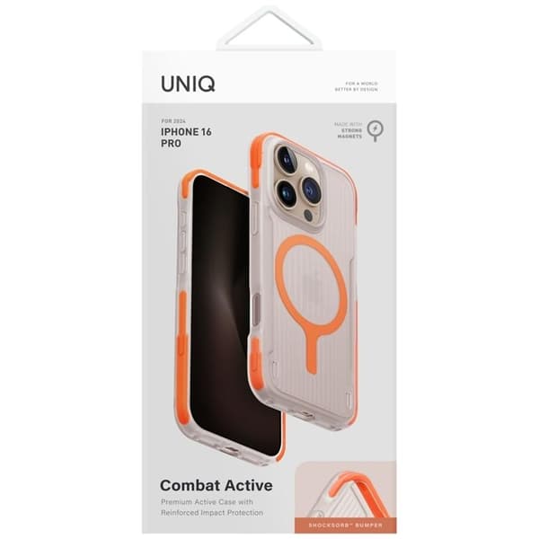 UNIQ Mobilskal till iPhone 16 Pro MagSafe Combat Active - Orange Orange