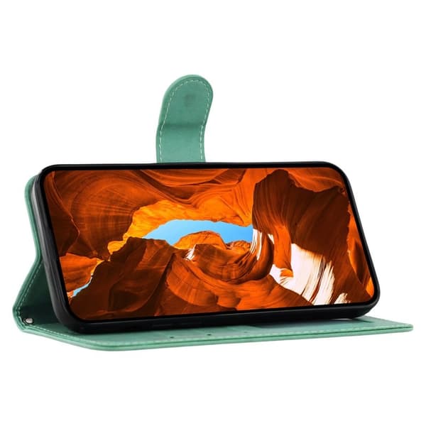 Samsung Galaxy S26+ Plånboksfodral Konstläder Flip med Rem - Grön