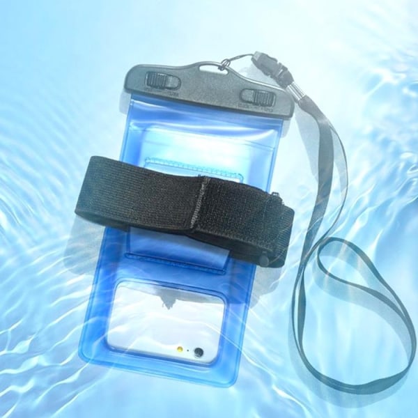 Vattentätt Mobilfodral PVC Armband - Blå
