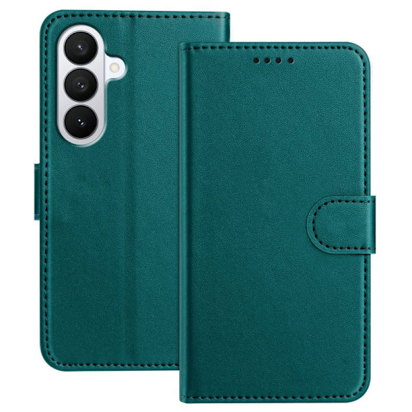 Plånboksfodral för Samsung Galaxy S26 Plus Konstläder Stativ - Grön