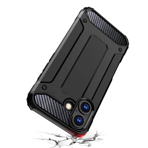 iPhone 17 Hybrid Armor Telefontaske - Sort Svart