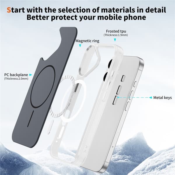 Mobilskal till iPhone 17 MagSafe Skin Touch TPU PC Svart
