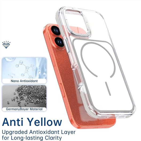Mobilskal till iPhone 17 MagSafe Dual Färg Shockproof - Vit Vit