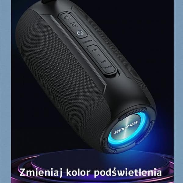 Awei Vandtæt Bluetooth 20W Højttaler Y370 - Sort Black