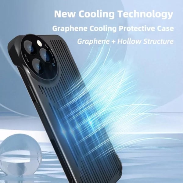 iPhone 12 Pro Max Cover Graphene Heat Dissipation - Sort