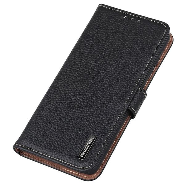 KHAZNEH Xiaomi 17 Pro Max Plånboksfodral Äkta Läder - Svart