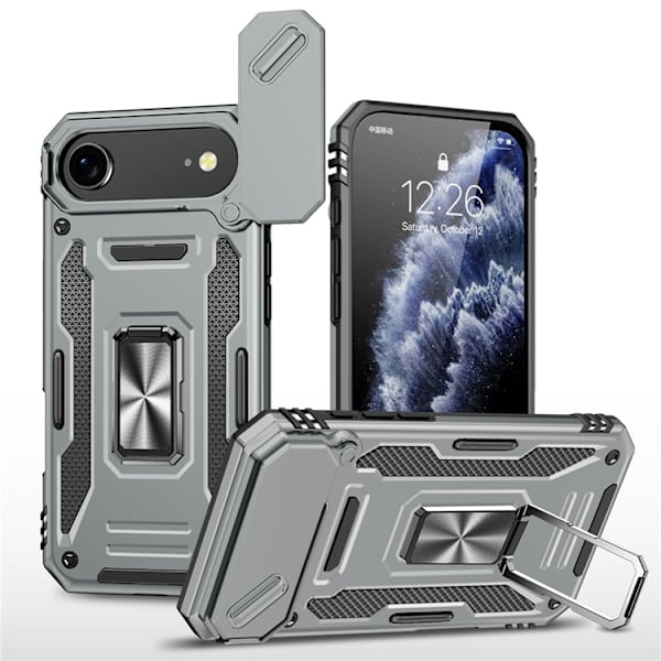 Mobilskal till iPhone Air Kickstand Lens Lid - Grå Grå