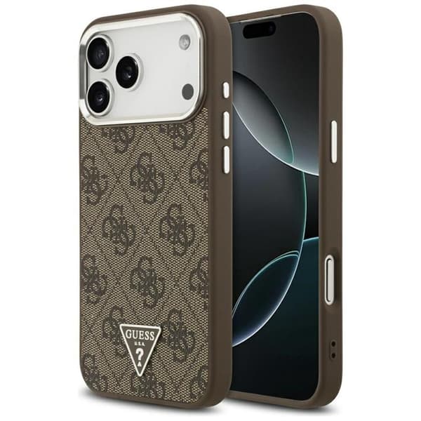Guess Mobilskal till iPhone 17 Pro Max MagSafe 4G Triangle Logo - Brun Brun