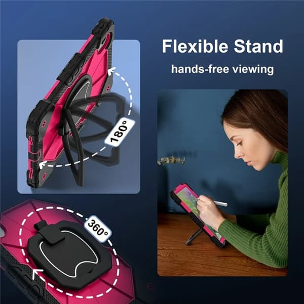 Lenovo M11/Idea Tab Mobilskal Silikon Kickstand Rosa
