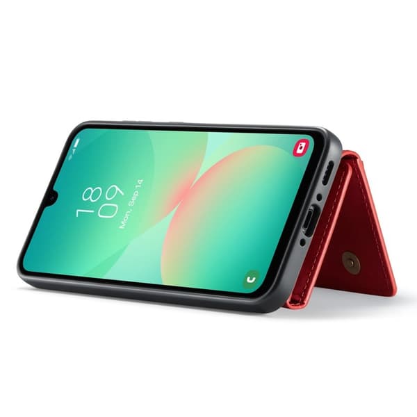 DG.MING Samsung Galaxy A26 5G Konstläder Plånboksfodral Röd