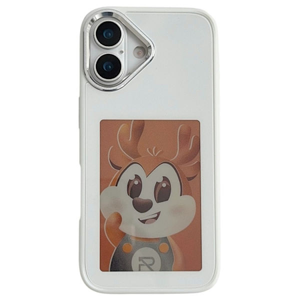 Mobilskal till iPhone 17 NFC DIY Customized HD Smart E-Ink - Vit Vit