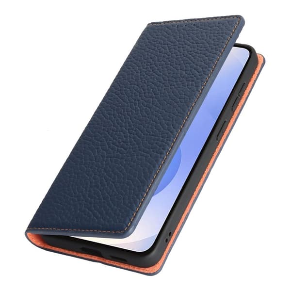Plånboksfodral för Samsung Galaxy S26 Plus Äkta läder - Mörkblå