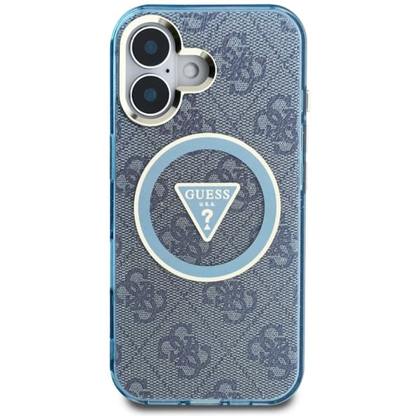 Guess iPhone 16 Magsafe Glitter Telefontaske - Blå Blå