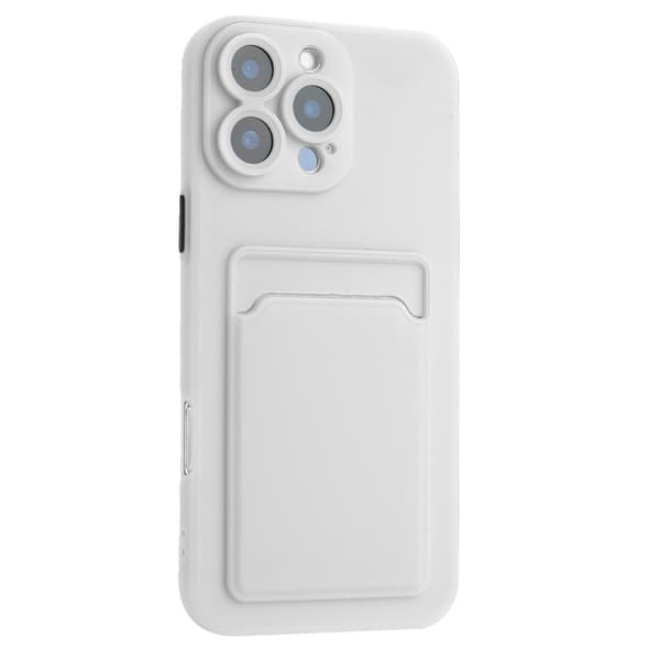 Mobilskal till iPhone 16 Pro Korthållare TPU - Vit Vit