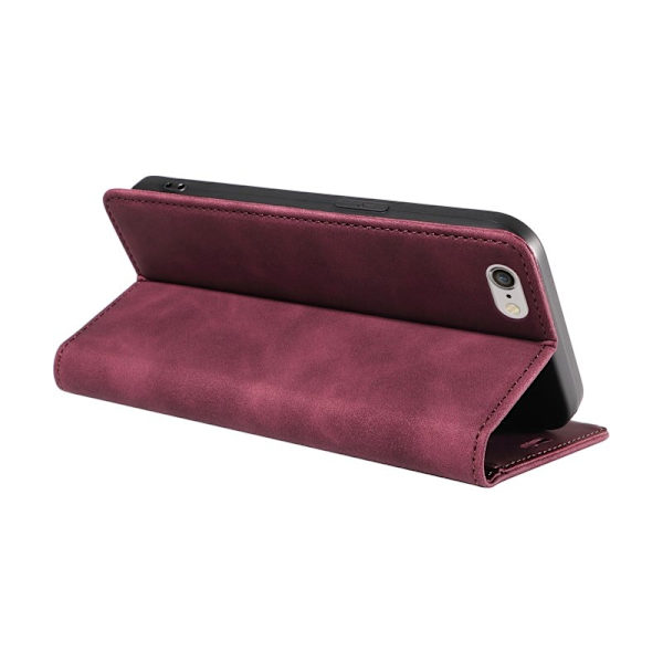 BETOPNICE 003 iPhone 6 Plus/7 Plus/8 Plus Konstläder Plånboksfodral TPU+PU - Röd