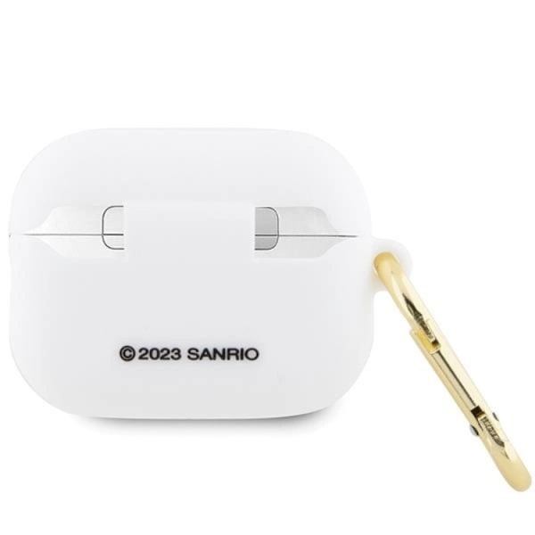 Hello Kitty AirPods Pro 2 (2022/2023) Skal Silikon 3D Kitty Head - Vit