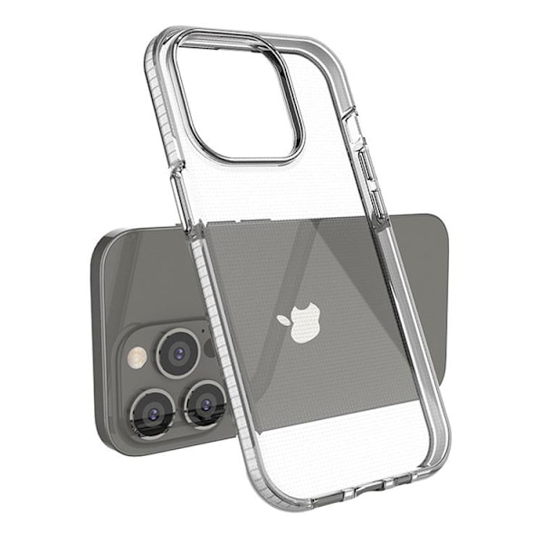 iPhone 14 Pro Skal Spring Silicone med Ram - Ljusblå Blå