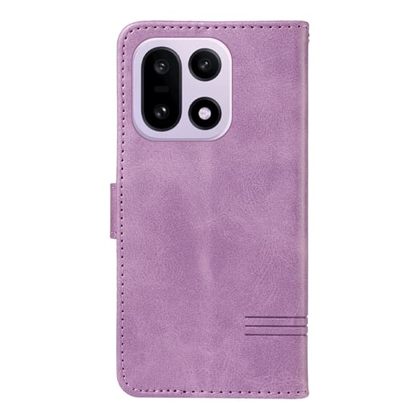OnePlus 15 5G Plånboksfodral T-Shape Lines Konstläder Lila