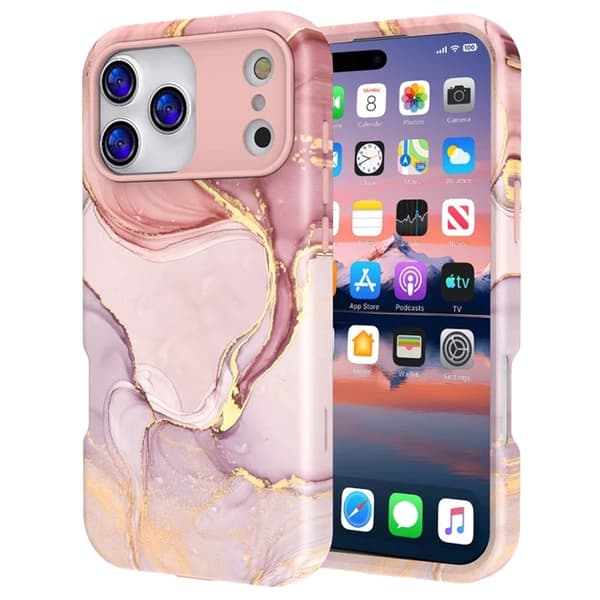 Mobilskal till iPhone 17 Pro Max Vattentryck - P-GWL10033 Rosa