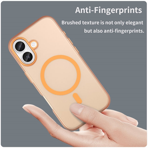 Mobilskal till iPhone 17 MagSafe Slim Matte Translucent - Orange Orange
