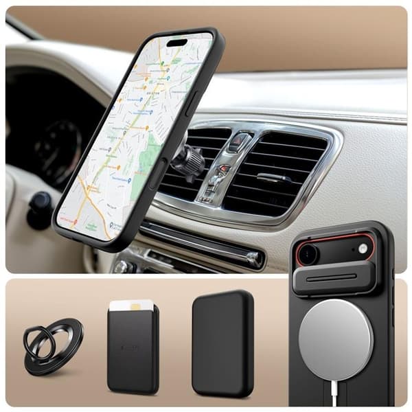 Tech-Protect iPhone Air Magsafe Kevlar Aura Telefontaske - Sort Svart