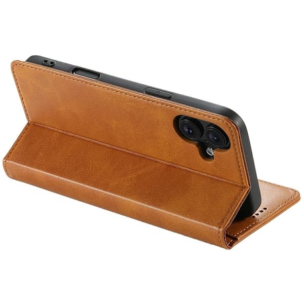 SUTENI iPhone 17 Plånboksfodral Konstläder - Khaki Brun