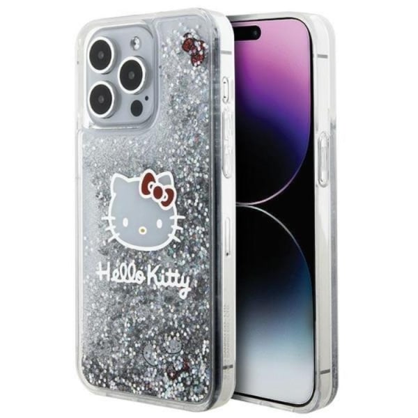 Hello Kitty iPhone 15 Pro Max Mobilskal Liquid Glitter Charms