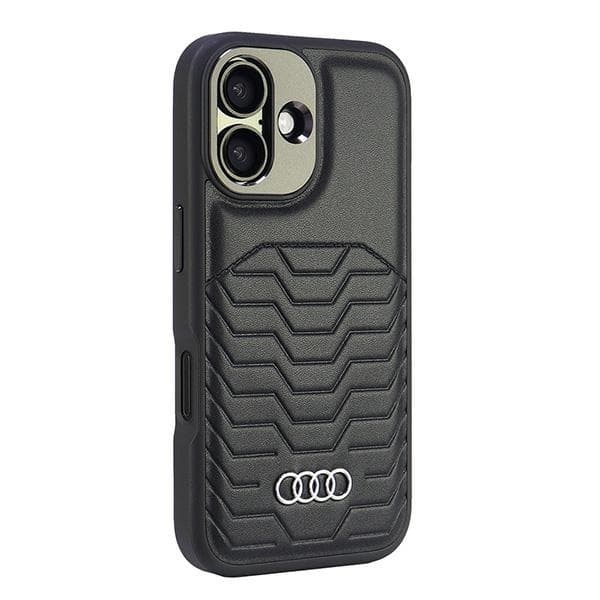Audi Mobilskal till iPhone 16 MagSafe Syntetiskt Läder - Svart Black