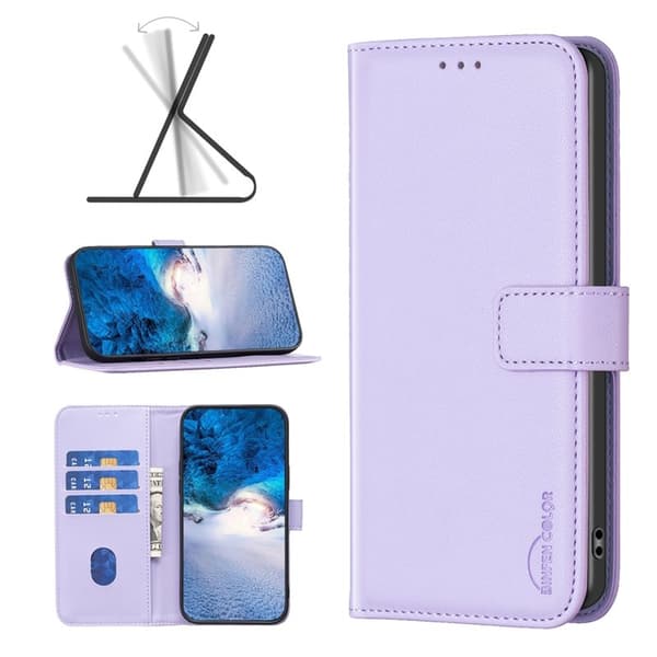 BINFEN Samsung Galaxy S26 Pro Plånboksfodral Folio Flip Konstläder - Lila