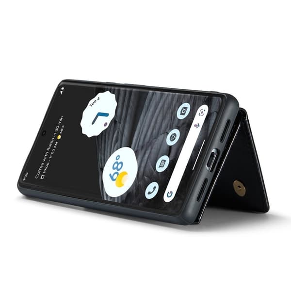 DG.MING M3 Series Konstläder Plånboksfodral för Google Pixel 7 Pro 5G Svart