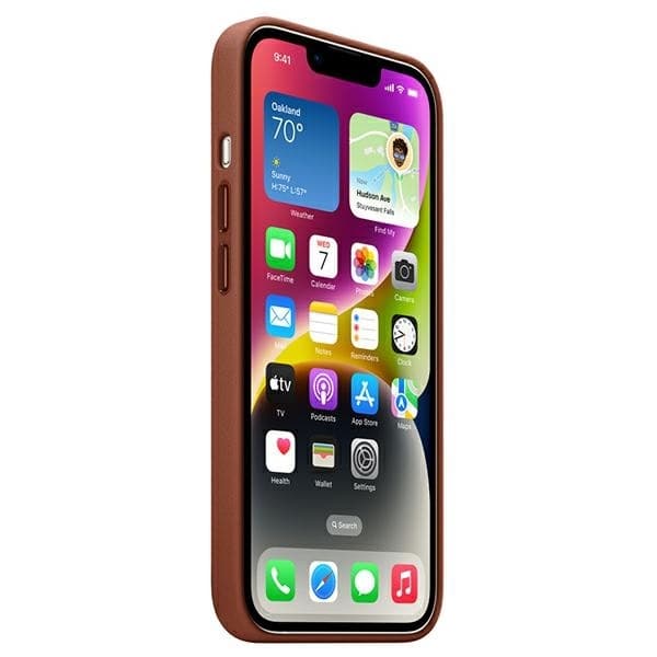 Apple Mobilskal till iPhone 14 Plus/15 Plus MagSafe Läder - Umbra