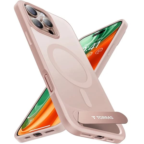 TORRAS Mobilskal till iPhone 16 Pro Max Magsafe Kickstand - Guld Guld