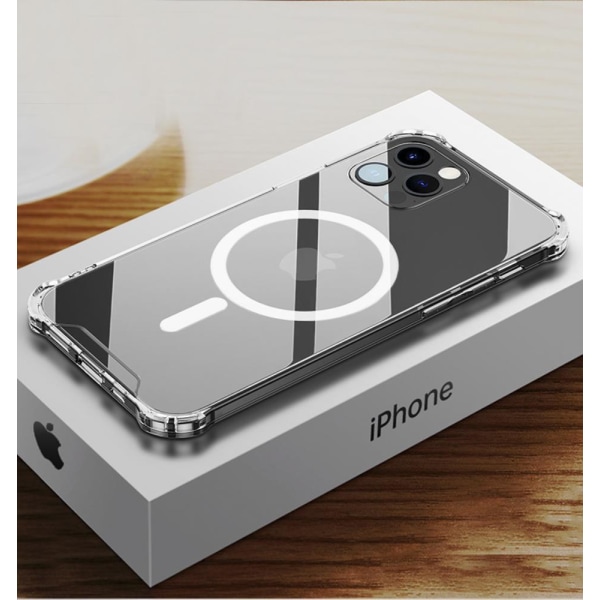 BOOM - Iskunkestävä Magsafe Suojakuori iPhone 13 Prolle - Kirkas