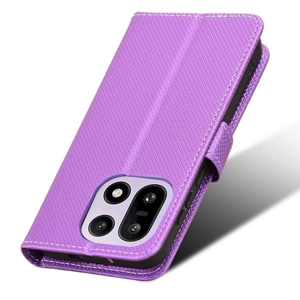 OnePlus 15 Plånboksfodral Strap Diamond Texture Konstläder Lila