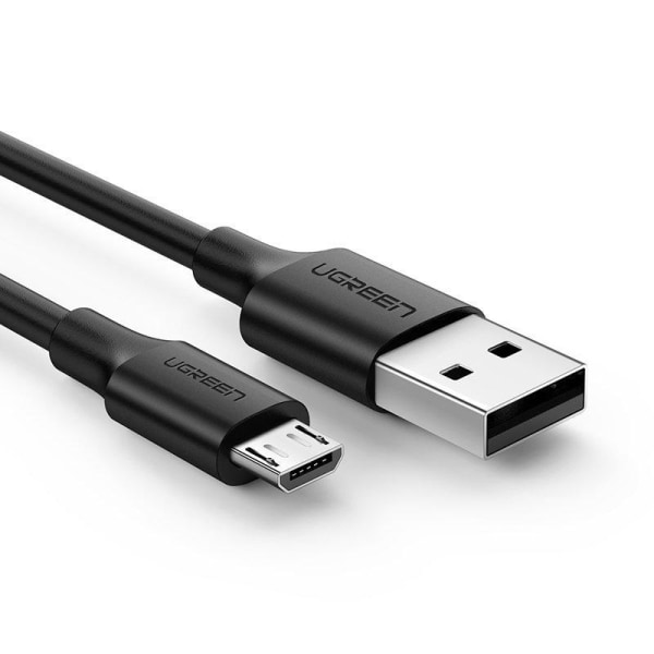 UGreen USB micro USB latauskaapeli 2.4 A 480 Mbps 1,5 m musta Black