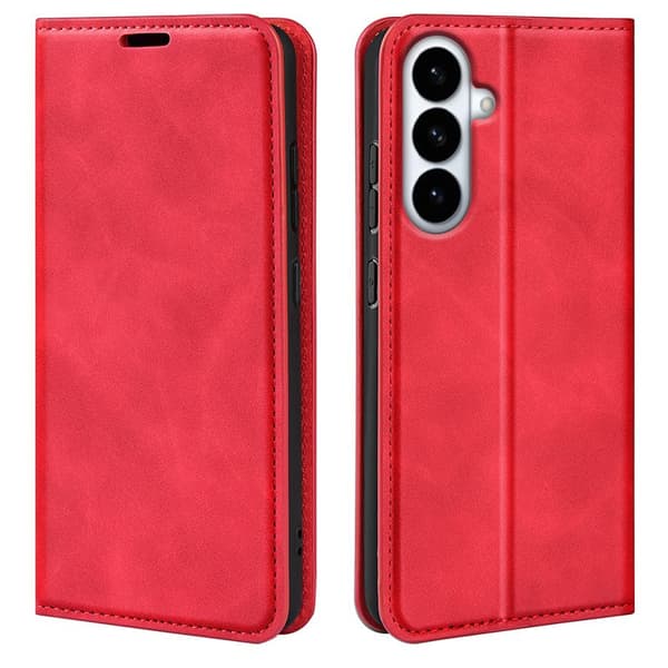 Plånboksfodral för Samsung Galaxy S26 Plus Konstläder - Röd
