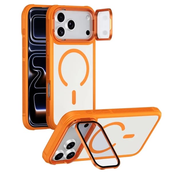 Mobilskal till iPhone 17 Pro Max Magsafe med Linsskyddsstöd - Orange Orange