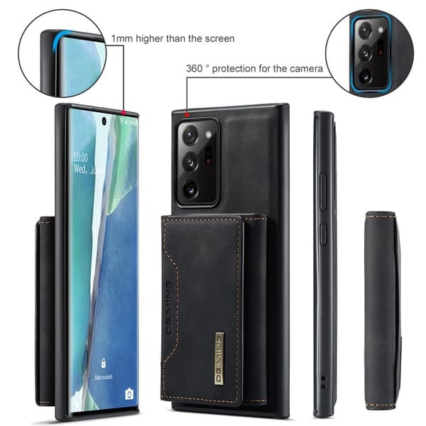 DG.MING Magnetiskt Plånboksfodral för Samsung Galaxy Note20 Ultra - Svart