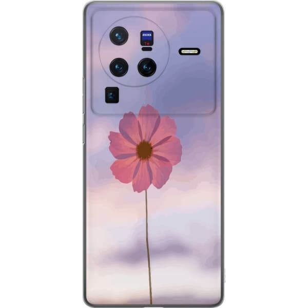 Mobilcover til vivo X80 Pro med Rosa blomst