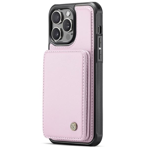 JEEHOOD J05 Mobilskal till iPhone 13 Pro Läder Mobil- Rosa